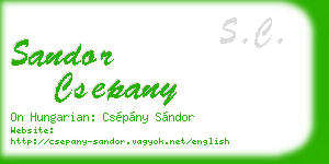 sandor csepany business card
